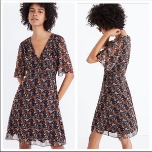 Madewell orchard flutter sleeve dress. 10 like new